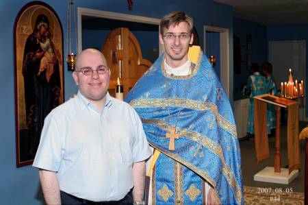 With_Fr._Timothy_after_being_received_into_the_catechumenate._Holy_Apostles_Orthodox_Mission,_Mechanicsburg,_PA.jpg